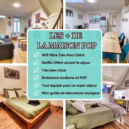 La Maison Pop I Parking Gratuit I Centre I 6 Personnes Amiens